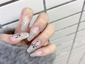 ネイルサロン アビー 新宿東口店(abbie)/グレーチェック