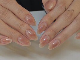 ニュアンスちゅるん桃ネイル