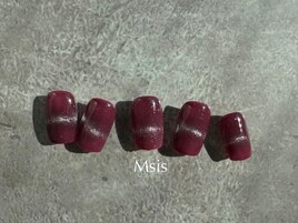 magnet×red マグネットネイル