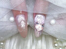 痛ネイル イニシャル