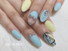 サロン ド メルシー(Salon de MERCI)/縦グラ＋ビジュー☆