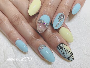 サロン ド メルシー(Salon de MERCI)/縦グラ+ビジュー☆