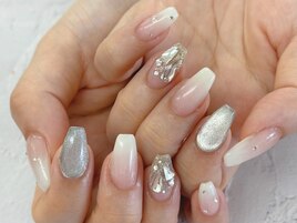 【森】キラキラ白グラデーション