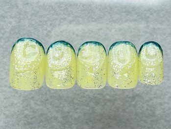 ネイルメゾン 天神店(NAIL MAISON)/パイナップルキラキラ黄色¥7500