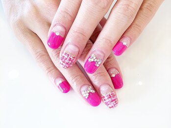 ネイルコレクション ベビーピンク(Baby Pink)/ジェルアート付け放題/ツイード