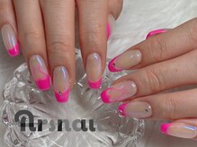 アルスネイル(Ars nail)/ピンクハートフレンチネイル