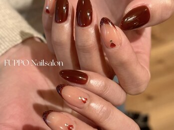 バレンタインネイル