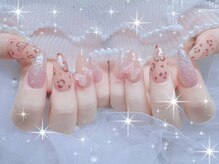 メイク 池袋(Meik)/ヒョウ柄ネイル/ラメグラ