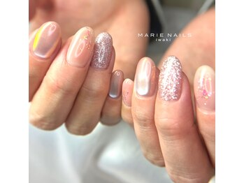 マリー ネイルズ いわきラトブ店(MARIE NAILS)/定額7,700円税込 オーロラ1204a