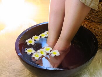 ブランスパ 札幌山鼻店(Blancspa)/マッサージ前の癒しのひと時