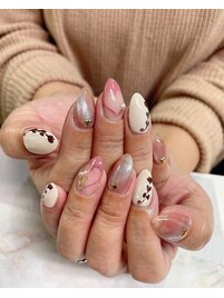 バレンタインネイル