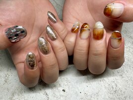 ジェルネイル　10本アート