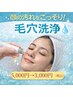 顔の汚れをごっそり！毛穴洗浄　5,000円→3,000円