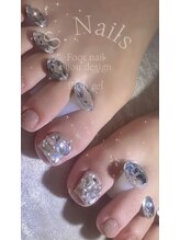 S. Nails【フィルイン/長さだし/マグネット/ニュアンス/フット/ハンドケア】/ビジュー埋め尽くし