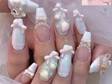 キレイエ ネイルズ(KIREIE NAILS)/パステルカラー リボン ガーリー