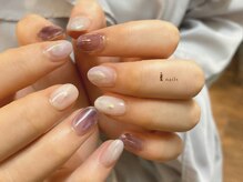 アイネイルズ 渋谷店(I nails)/もやもやくすみパープル￥7975