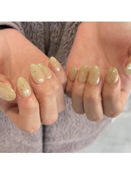 ミントリーフ バイ リート(Mint leaf by Reat)/ベージュニュアンスラメ