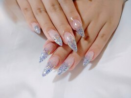 #韓国ブルーMIXラメ