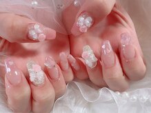 ミイネイル(Me nail)/#バラネイル#ワンホンネイル