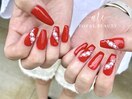 赤ネイルデザイン