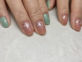 ティンク港南台 アイラッシュアンドネイル (Tink eyelash&nail)/パラジェル　手書きアート