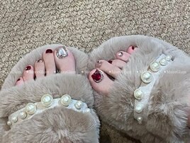 フットネイル 定額　夏ネイル