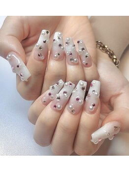 白ラメグラデーションネイル♪