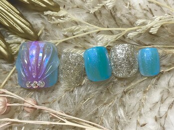 アイラッシュトウキョウドットライズ エキニア横浜店(TOKYO.RISE)/人魚の鱗フットネイル