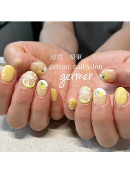 ジェルメ(germer)/レモンスカッシュネイル☆