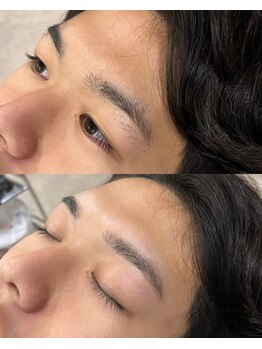 バーバーミキ 塚本(BARBER MIKI)/ストレート/大阪眉ワックス