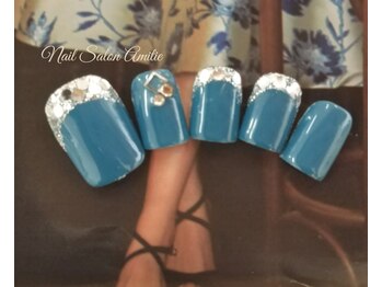 ネイルサロン アミティエ(Nail Salon Amitie)/大人綺麗キラキラfootネイル