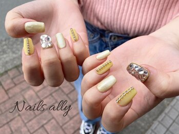 ワンホンネイル×スイート×黄色