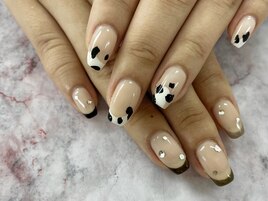 【春井】cowネイル×フレンチ