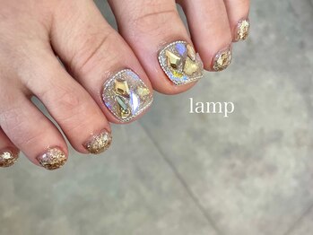キラキラフットネイル