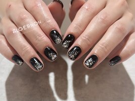 ブラック×シルバーラメ