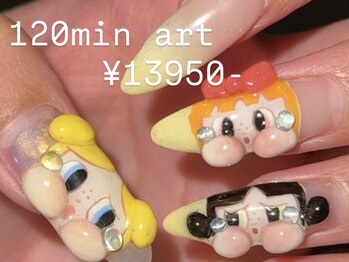 ゆびノさき オモテサンドウ(ゆびノさき+omotesando)の写真/《パラジェル認定サロン》Artやり放題 60分¥6950～◆圧倒的な再現力と可愛さ！痛ネイル/キャラ/３DArtもOK!