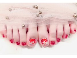 親指アート☆フットネイル