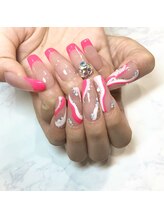 ネイルサイン ラフラフ(NAIL SIGN ROUGH LOUGH)/ピンク盛り