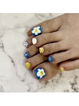 ニアウネイル(niau nail.)/フラワーポップネイル
