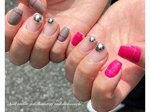 エフネイル 元町中華街店(ef nail)/ピンク×グレー相性抜群★