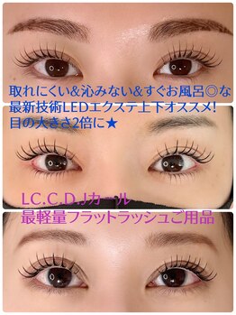 ノエルブラン(Noel blan)の写真/最新LEDエクステで高持続＆沁みにくい！下エクステもLED可★上下エクステが最推し！目の大きさ最大限に☆