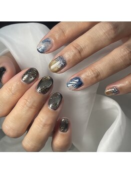 ネイルズロアー(Nails.RAWR)の写真/【パラジェル取扱サロン】お洒落なニュアンスネイル♪豊富なアートで指先をお洒落で華やかに！