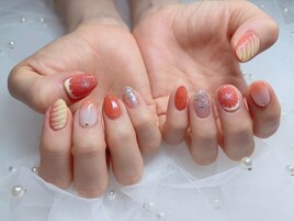 グレープフルーツネイル♪