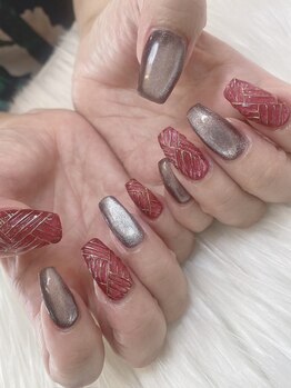 アニー(annie hair design)の写真/インパクト間違いなし！お好きなデザインで、理想のデザインを実現♪長さだしネイルは存在感も抜群★