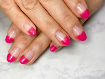 カラーフレンチ　ピンク