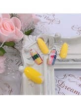 ドリームネイル 綾瀬店(Dream Nail)/チェック×星＜綾瀬店＞