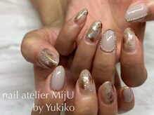 ネイル アトリエ ミジュ(nail atelier MijU)/秋冬にかわいいもやもやネイル