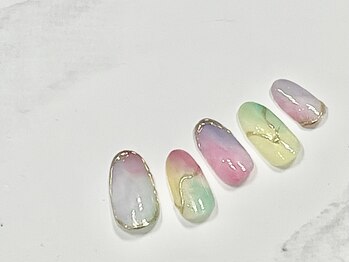 ラグウナ(Laguna)/華やかタイダイネイル