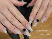 リンドネイル バイ モカ アンド ララ(Lind nail by moca and LaLa)/【mian】 薔薇ネイル