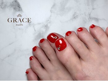 グレース ネイルズ(GRACE nails)/鉄板の赤